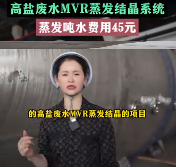 高盐废水MVR蒸发结晶系统