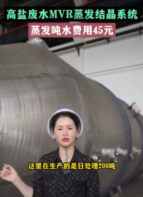 高盐废水MVR蒸发结晶系统