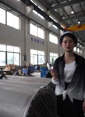 发酵领域降膜加热器制作现场